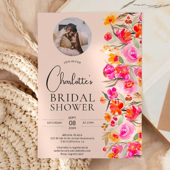 Fall Boho Red Orange Floral Photo Front View