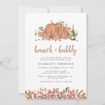 fall brunch bridal shower invitation