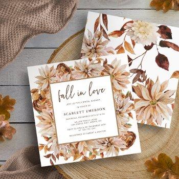 fall elegant bridal shower invitation