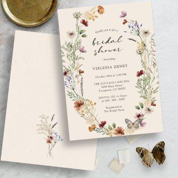 fall floral bridal shower invitation