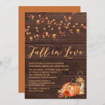 fall in love bridal couples shower invitation