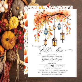 fall in love bridal shower invitation