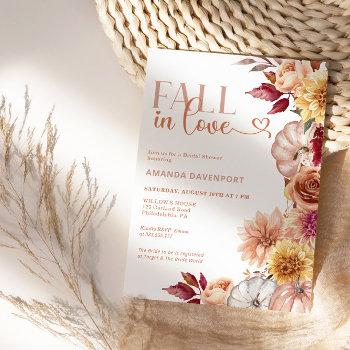 fall in love bridal shower  invitation