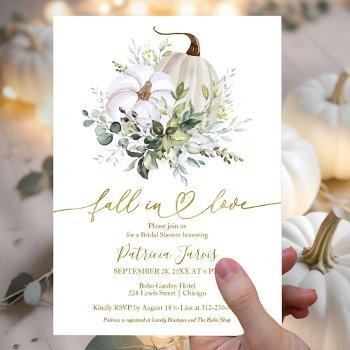 fall in love budget bridal shower invitation