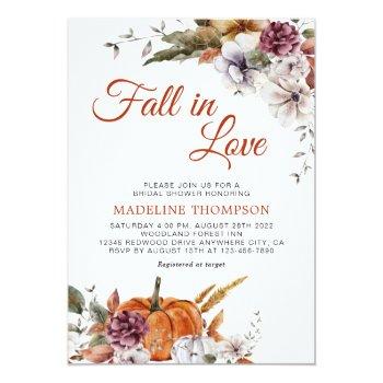 Fall In Love Pumpkin Floral Plum Front View