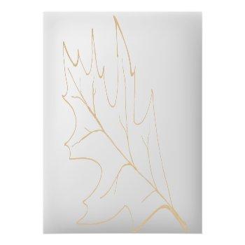 Fall Oak Leaf Wedding Place Card Front View