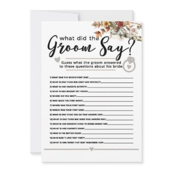 fall wildflowers birch tree bridal shower game invitation