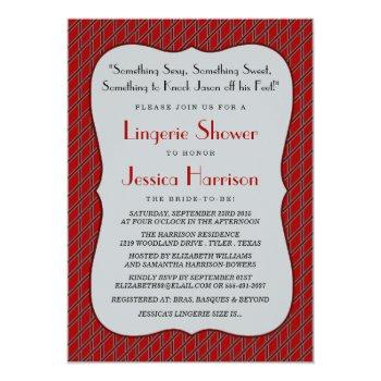 Fancy Lingerie Shower Invitations Front View