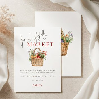 farmers market bridal shower thank you card