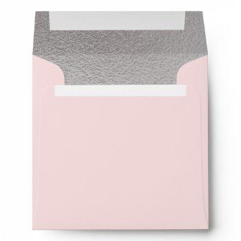 faux silver save the date return address envelopes