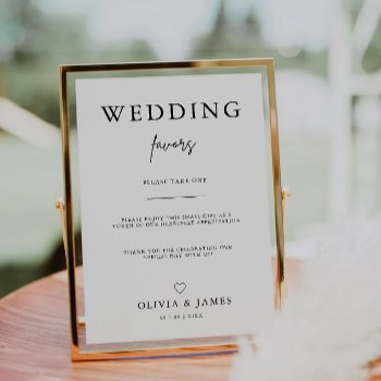 favors sign, please take one wedding favors sign invitation