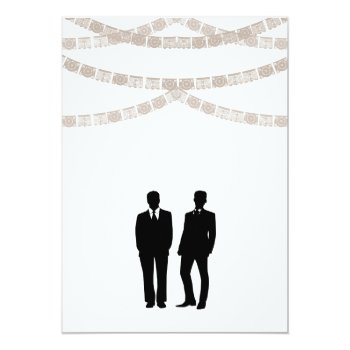 Festive Groom Shower Invitation Front View