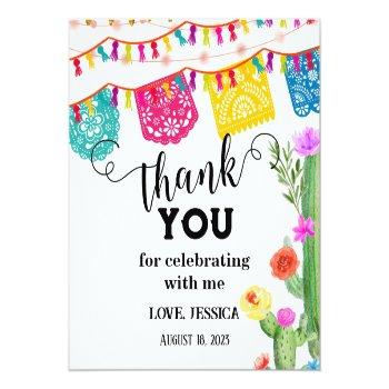 Fiesta Birthday Party Invitation Mexican Theme Wine Label Front View