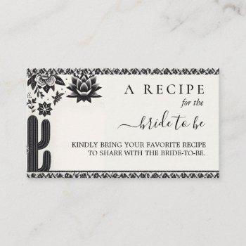 fiesta cactus love in bloom bridal shower enclosur enclosure card