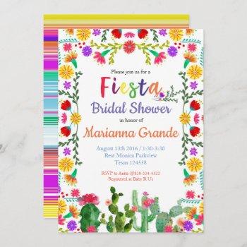 fiesta colorful bridal shower invitation