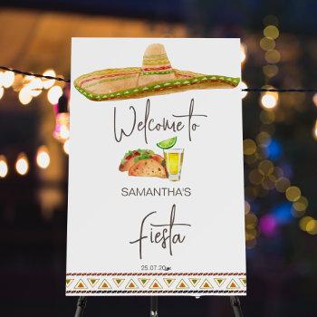 fiesta party bridal shower birthday welcome sign