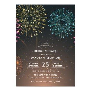 Fireworks Party | Modern Typography Front View