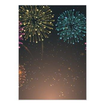 Fireworks Party | Modern Typography Front View