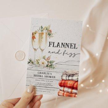 flannel and fizz rustic fall bridal shower invitation