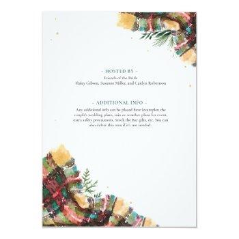 Flannel Fizz And Frost Couples Shower Invitation Front View