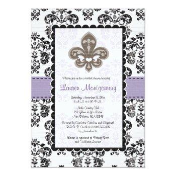Fleur De Lis Purple Gold Front View