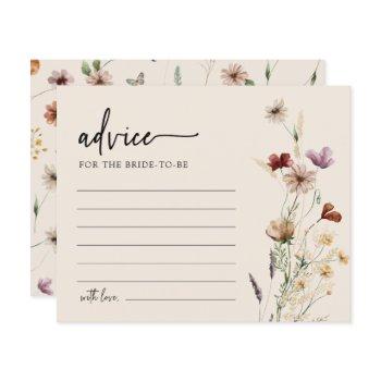 floral bridal shower advice card