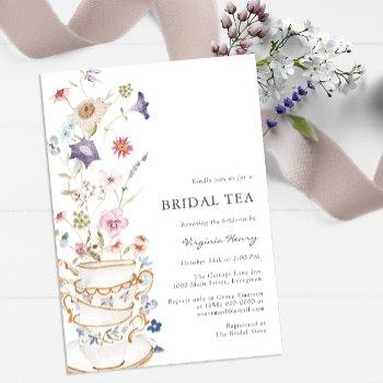 floral bridal tea invitation