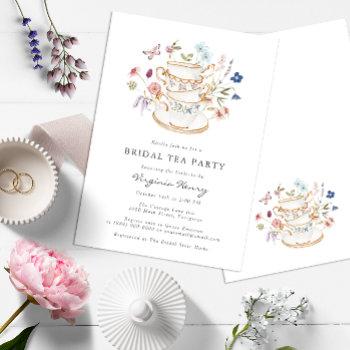 floral bridal tea party invitation