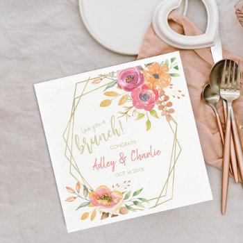 floral fall watercolor brunch wedding shower napki napkins