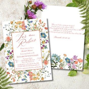 floral far above rubies proverbs 31 bridal shower invitation