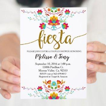 floral fiesta couples shower invitation