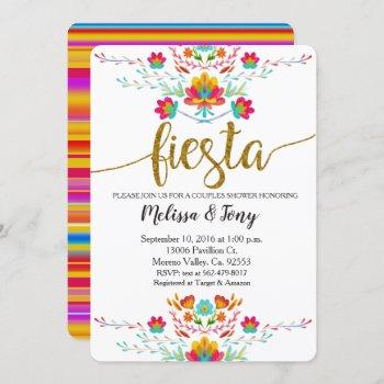 floral fiesta couples shower invitation