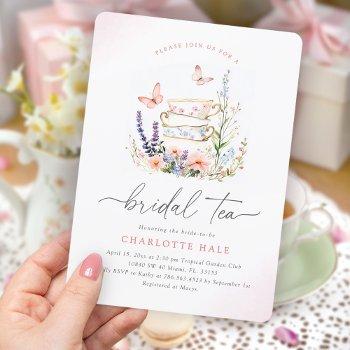 floral garden tea bridal shower  invitation