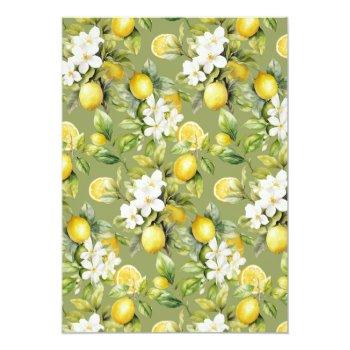 Floral Lemon | Elegant Yellow Green Front View