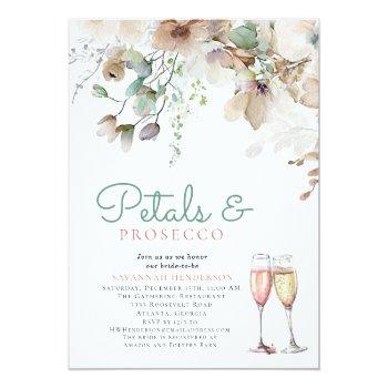 Floral Petals And Prosecco Teal Front View