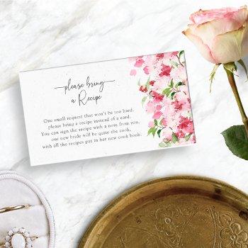 floral recipe enclosure card