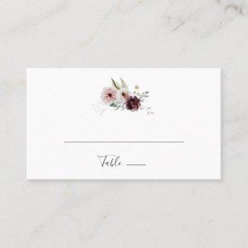 floral romance flat wedding place card