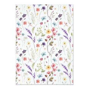 Floral Spring Summer Guess Who Bridal Shower Game Invitation Front View