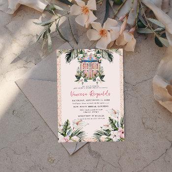 floral tiles | moroccan tropical bridal shower invitation