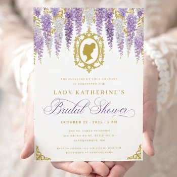floral vintage bridal shower invitation
