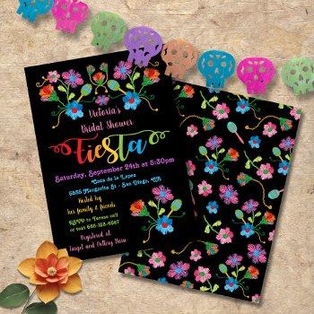 folk art mexican fiesta bridal shower invitation