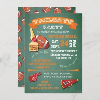 football tailgate party green chalkboard invite