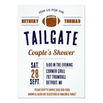 Football Tailgating Couples' Bridal Shower Invitat Invitation Front View