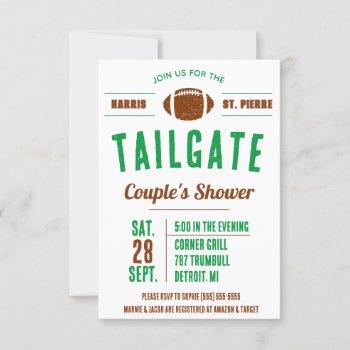 football tailgating couples' bridal shower invitation