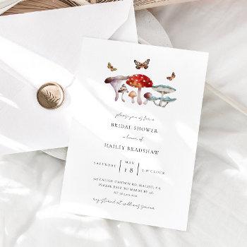 forest mushroom bridal shower invitation