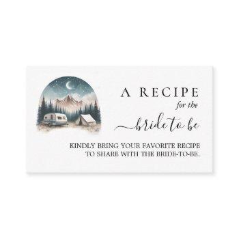 forest wood sky tree fire camping bridal shower enclosure card