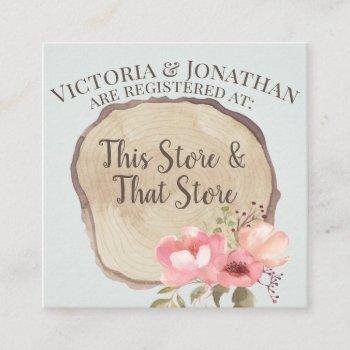 french country bridal shower registry enclosure card