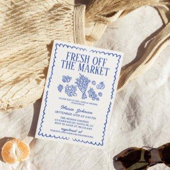 fresh off the market bridal shower, farmers market invitation