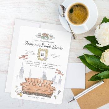 friends™ | central perk watercolor bridal shower invitation