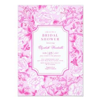 Fuchsia Pink Chinoiserie Floral Front View